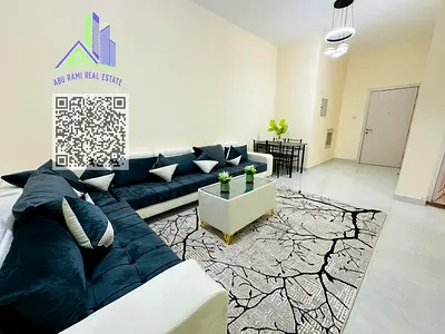 شقة مفروشة غرفتين وصالة VIP للإيجار بعجمان النعيمية 2 بدون عموله