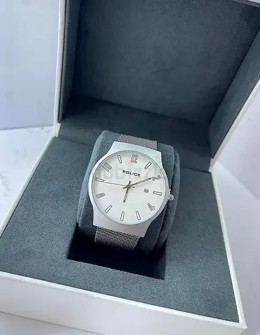 Police mens stainless steel Copy watch with mesh strap