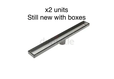 Linear shower drain (2x units, brand new still in box)