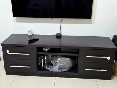 Dark Wood TV Cabinet / Entertainment Unit with Drawers