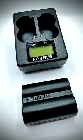 Fujifilm Dual Battery Charger with 1 spare  Genuine Fujifilm Battery