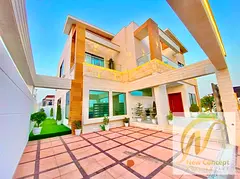 For rent a luxurious villa in Al Yasmeen area, 5 master bedrooms with a swimming pool
