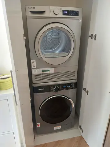 Stacked Washer and Dryer Set - Good Working Condition