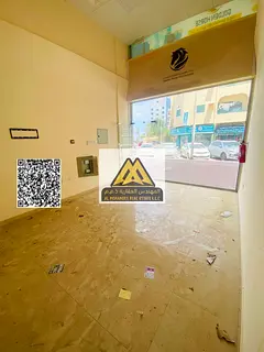 Shop for rent in Al Nakheel 1, Ajman, second row from Ajman Corniche, in a prime location that ensur