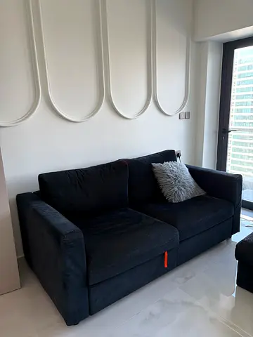 IKEA VIMLE 2 seat sofa-bed Saxamera Black Blue