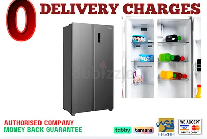 Super General 710L Side by Side Refrigerator - 1 Year Warranty