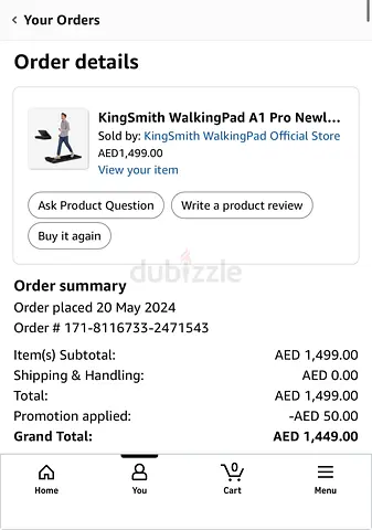 KingSmith WalkingPad A1 Pro - Foldable Treadmill (Used, Like New)