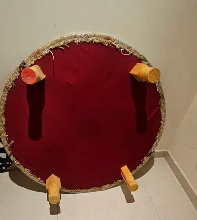 Round Wooden Low Table (4 Legs) - brand new