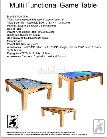 Knightshot 3in1 table