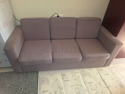 IKEA 3-Seater Fabric Sofa in Good Condition - Neutral Taupe