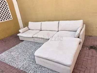 Swin feather 🪶 filled sofa with footstool