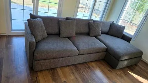 Cratebarrel lounge deep L shape sofa