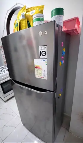 LG 2-Door Frost Free Refrigerator - Stainless Steel, Good Condition