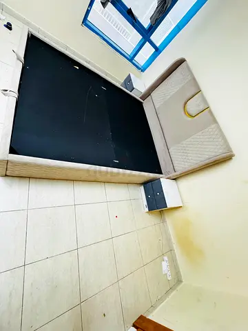 Queen size Bed Frame with Upholstered Headboard