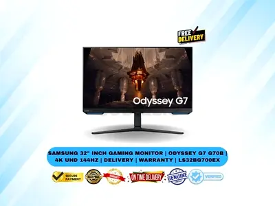 Samsung 32 Inch Gaming Monitor | Odyssey G7 G70B | 4K UHD 144Hz | Delivery | Warranty | LS32BG700EX