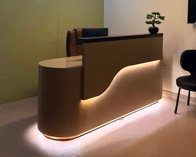 Modern Reception Desk – Sleek, Professional  READY TO BE YOURS