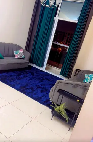 Deep Blue Shaggy Rug - Excellent Condition