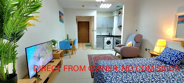 HOT OFFER. NO Comission,DIRECT FROM OWNER,PoolView Furnished Studio 5 mins walk to Metro