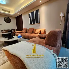Luxurious one-bedroom apartment with brand new furnishings for monthly rent in Ajman - Al Rashidiya