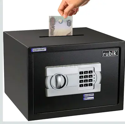 Rubik Deposit Safe Box with Electronic Lock - Small Cash/Document Safe