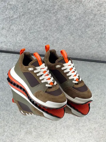 Hermes Brown  Orange Chunky Casual Sneakers - Size (please confirm)