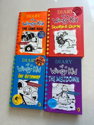 4 Dairy of a Wimpy Kid Novels for sale