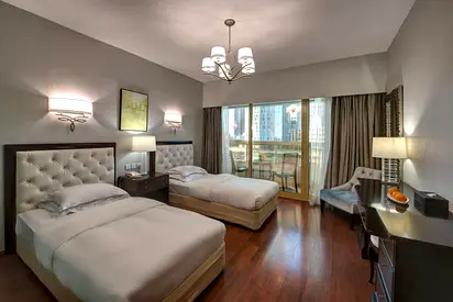 Hotel apartment bed space next to metro