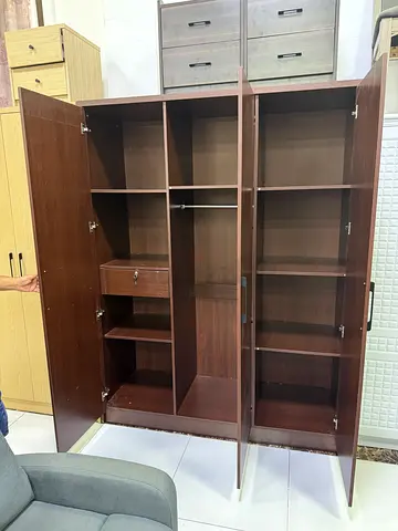 Large Wooden Storage Cabinet / Wardrobe with Multiple Shelves