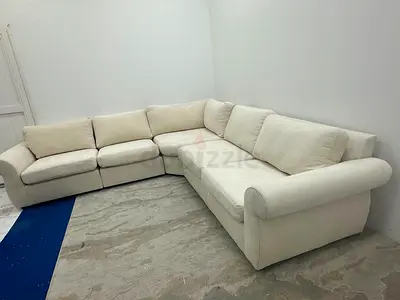 Selling pottery barn beige color corner lshape sofa