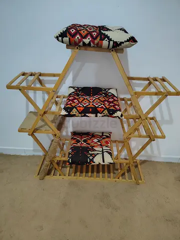 Wooden indoor /outdoor plants stand with Cushions