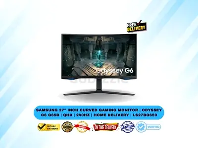 Samsung 27 Inch Curved Gaming Monitor | Odyssey G6 G65B | QHD | 240Hz | Home Delivery | LS27BG650