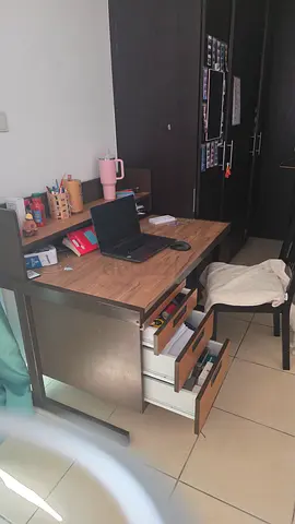 Study table -Strong metal frame wooden top