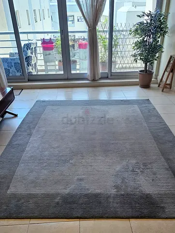Large Grey Modern Area Rug -average Condition from pottery barn