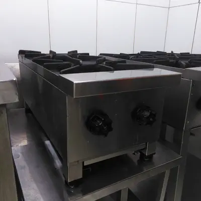 Commercial Heavy-Duty Counter-top/ Bench-top 12” Compact 2-Burner SS Gas Stove for Sale.