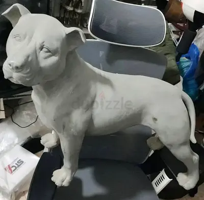 Large Concrete Dog Statue - Life-Size Decorative Figurine