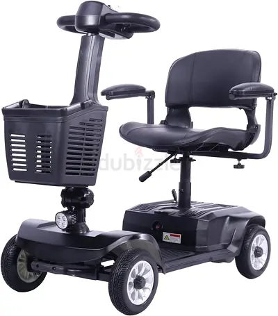 COOLBABY 4 Wheels Electric Folding Mobility Scooter Portable Electric Wheelchair Scooter for Adult A