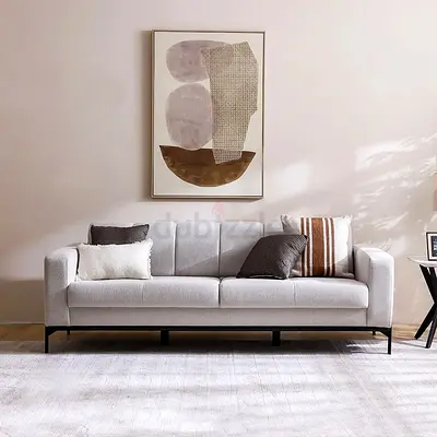 Tufted cushion backrest 3 seater sofa