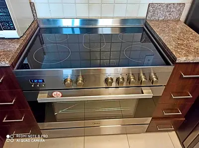 Free delivery Midea Stainless Steel Electric Range with Ceramic Hob and Oven 90x60 cm
