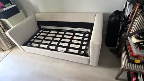 Beige Ikea vimle pull out sofa bed with mattress