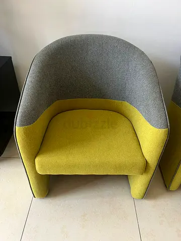 Modern Two-Tone Upholstered Accent Armchair - Grey  Olive