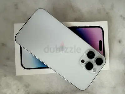 Silver iPhone 14 Pro Max with box - Excellent condition. No silly offers please. Pick up from JBR