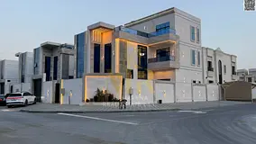 Luxury furnished corner villa for sale in Al Helio 2 – Ajman | 6 bedrooms | Private pool | Indoor 