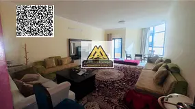 A spacious apartment for rent within Al Khor Towers, featuring very large areas, good finishing, and