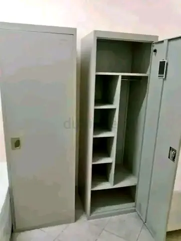 Metal Storage/Office Locker with Shelves and Hanging Rail - Good Condition