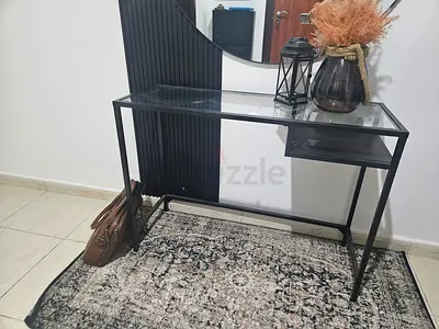 Ikea vittsjo black glass console table, ikea laptop desk, office table