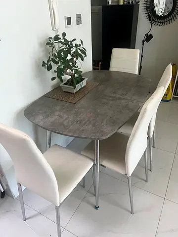Dining table and chairs