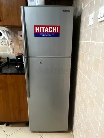 Hitachi stainless steel refrigerator - good working condition