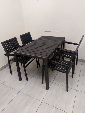 Dining table and four chairs
