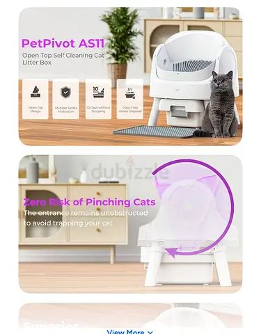 PetPivot AS11 Open-Top Self-Cleaning Cat Litter Box (Like New)purchased for 700 AED almost 6 months
