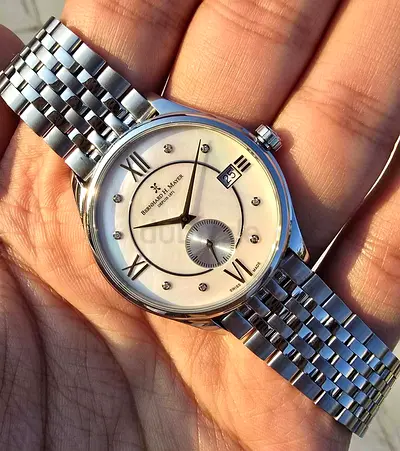 Bernhard H. Mayer Ladies Steel Dress Watch with Diamond Markers